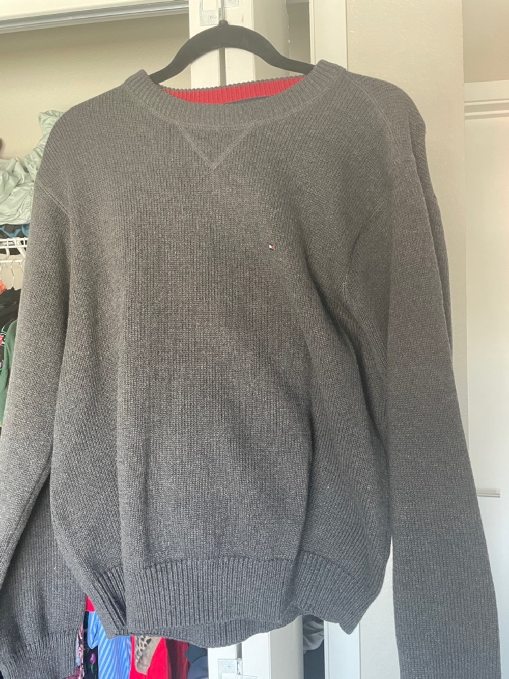 Tommy Hilfiger Men's Gray Crewneck Sweater - Casual Knit